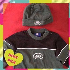 NY JETS onesie romper & hat . NWT 24 mos